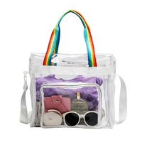 Clear Makeup Bags Cosmetic Bags Travel Toiletry Bag Transparent Tote Beach Bag PVC Swim bag Beach bag