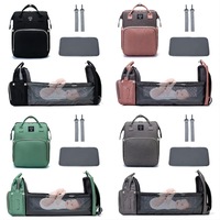Baby Bag Diaper Bag Maternity Bag Mommy Bag Nappy Bag Stroller Bag with Foldable Crib Changing Station