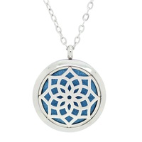 Blossom Aromatherapy Essential Oil Diffuser Necklace Silver - Free Chain - Mothers Day Gift Idea