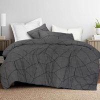 Quilt, Duvet, Doona Cover Set- Pure Cotton Ariana Carbon