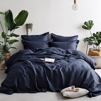 Plain Quilt Cover - Deep Blue