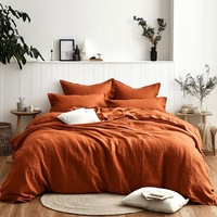 Rust Doona Cover - Plain Dye Bedding Set