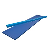 3 Piece Gymnastics Starter Combo Foldable Balance Beam and 2 x Cartwheel Mats (Blue 240cm)