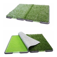 Large 86x68cm Portable Dog Pet Training Potty Patch Grass Toilet Loo Tray