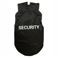 Large Breed Dog Winter Vest Coat Jacket Security Print Black