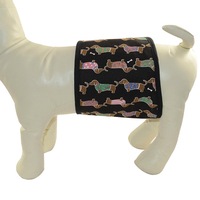 Male Dog Nappy 100% Cotton Waffle Lining Sanitary Underpants Dachshund Prints