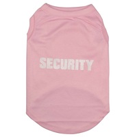 Premium Cotton Dog T-shirt singlet vest Security Print Pink M L XL
