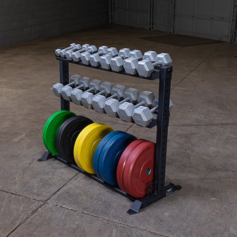 Rugged Series Weight Plate & Dumbbell Rack (Rack Only, Weights Not Included)