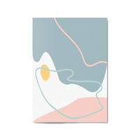 Calm Abstract Minimal Pastel Modern Wall Art #1
