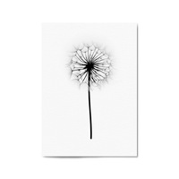 Dandelion Drawing Minimal Flower Wall Art #2