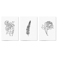 Set of Minimal Plant Abstract Hallway Wall Art #3