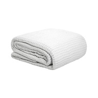 Cotton Waffle Weave Blanket - White