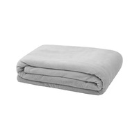 Microplush Throw Rug Silver