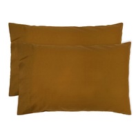 Std Temple Organic Cotton Pillowcase Pair Tobacco