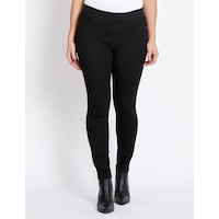 KATIES - Womens - Jeans / Denim Pants - All Season - Black Cotton - Jeggings / Leggings - Skinny / Slim Leg Mid Rise - Stretch Elastane - Full Length