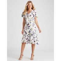 Liz Jordan - Womens Dress - Short Sleeve Frill Hem Dress