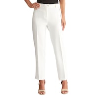 LIZ JORDAN - Womens - Pants / Trousers - Summer - Black - White - Mid Rise - Stretch Elastane - Button - Casual Fashion - Office Wear - Work Clothes