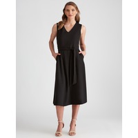 Liz Jordan - Womens Dress - Crepe Button Dress
