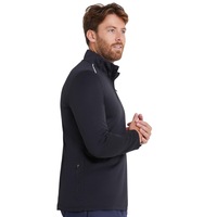 RIVERS - Mens - Tops - Winter - Tshirt / Tee - Black - Long Sleeve - Solid - Regular - 1/4 Zip - Active - Casual Fashion - Office Wear - Work Clothes