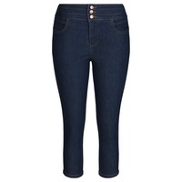 RIVERS - Womens Jeans / Denim Pants - Button Front Crop Jean