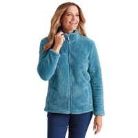 MILLERS - Womens Jumper - Long Winter Sweater - Blue Pullover - Coral Fleece - Long Sleeve - V Neck - Zipped Through - Casual Clothing - Work Wear