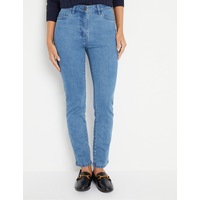 NONI B - Womens Jeans - Blue Cropped - Denim - Cotton Pants - Casual Fashion - Winter - Faded - Elastane - Fly Front - Office Trousers - Work Clothes