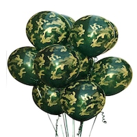 Catzon 10Pcs High Quality Latex 12 Inch Camouflage Balloons for Outdoors Themed Hunting or Military Celebration or Party.