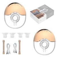 Catzon 2 Pcs Breast Pump Hands Free with 4 Modes & 12 Levels Smart LED Display-Skin