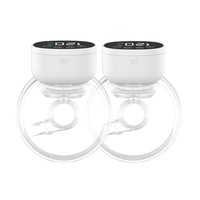 Catzon 2 Pcs Wearable Breast Pump Hands Free 3 Modes & 9 Levels & Low Noise-Black