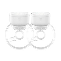 Catzon 2 Pcs Wearable Breast Pump Hands Free 3 Modes & 9 Levels & Low Noise-White