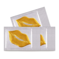 Catzon 30 Pieces Gold Gel Collagen Lip Mask Crystal Lip Pads For Moisturizing