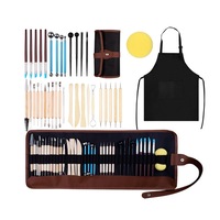 Catzon 37 Pcs Clay Sculpting Tools Set with Storage Bag for Sculpture Pottery