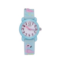 Catzon 3D Cartoon Flamingo Waterproof Childrens Watch for 3-10 Year-Blue