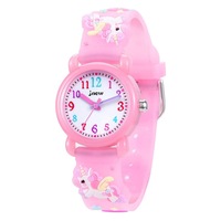 Catzon 3D Cartoon Kids Waterproof Silicone Watch for 3-10 Year-Pink