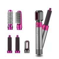Catzon 5 in 1 Hair Dryer Hot Comb Detachable Curling Iron Hair Straightener