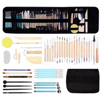 Catzon 52 Pcs Clay Sculpting Tools Set with Storage Bag for Sculpture Pottery