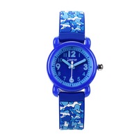 Catzon Camouflage Childrens Waterproof Watch for 3-10 Year-Dark Blue