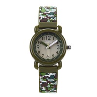 Catzon Camouflage Childrens Waterproof Watch for 3-10 Year-Military Green