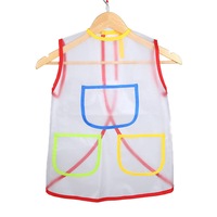 Catzon Children Art Aprons Painting Smocks with 3 Pockets