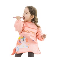 Catzon Children Waterproof Art Smock Painting Round Neck Aprons-Unicorn