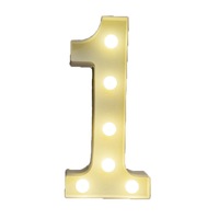 Catzon Decorative Led Light Up Number Letters White Plastic Marquee Number Lights Sign Party Wedding Decor Battery Operated (1)