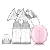 Catzon Double Breast Pump 2 Modes & 4 Levels Anti-Backflow for Home Travel-Pink
