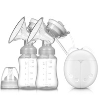 Catzon Double Breast Pump 2 Modes & 4 Levels Anti-Backflow for Home Travel-White