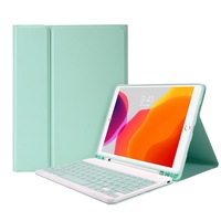 Catzon iPad Keyboard case Ultra-thin Full-size Silent with Numeric Bluetooth Wireless Keyboard-Green