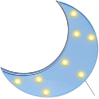 Catzon Moon Marquee Light LED Moon Sign Night Light Romantic Light Up Heart Sign Decoration -Blue
