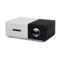 Catzon Portable Mini Projectors with HDMI USB Interfaces and Remote Control for Home Theater-Black