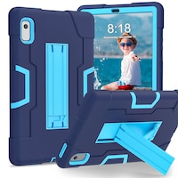 Catzon RobotB Rugged Case Shockproof With Holder for Lenovo M9 TB-310FU 2023-Navy Blue+Blue