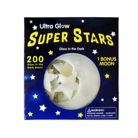 Catzon Ultra Glow in the Dark Stars 200 Count stars + Bonus 1 Moon-Milky