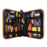 Catzons 17 Pcs Network Tool Kit Ethernet Cable Crimper Punch Down Tool