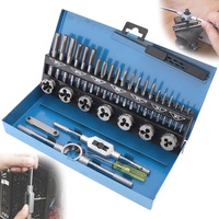 Catzons 32 Pcs Tap and Die Set Metric Hardened Steel Tool for Auto and Machinery Repair